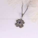 گردنبند یاقوت کبود زنانه کد 6048