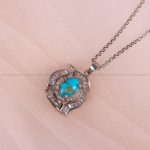 گردنبند فیروزه زنانه کد 6054