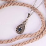 گردنبند یاقوت کبود زنانه کد 6061