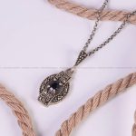 گردنبند یاقوت کبود زنانه کد 6064