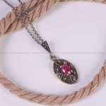گردنبند یاقوت سرخ زنانه کد 6065
