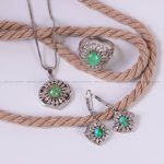 نیم ست فیروزه زنانه کد 6071