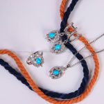 نیم ست فیروزه زنانه کد 6072