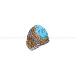 انگشتر فیروزه شجری مردانه کد 3974