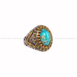 انگشتر فیروزه شجری مردانه کد 3989