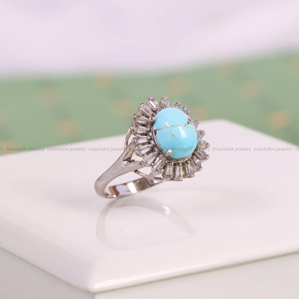 نگشتر فیروزه شجری زنانه کد 6093