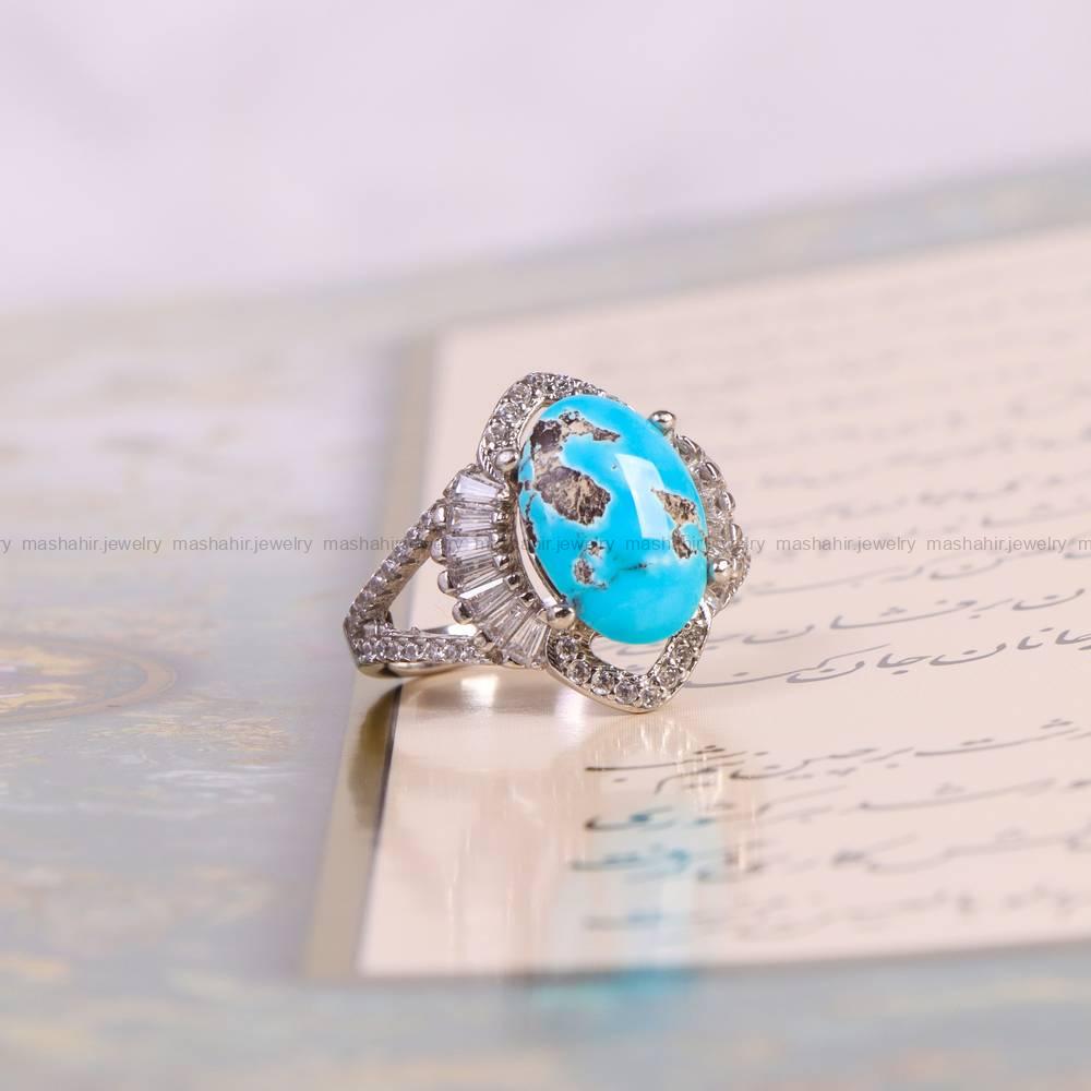 نگشتر فیروزه شجری زنانه کد 6098