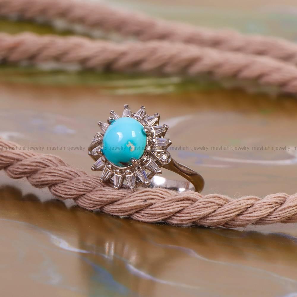 نگشتر فیروزه شجری زنانه کد 6102