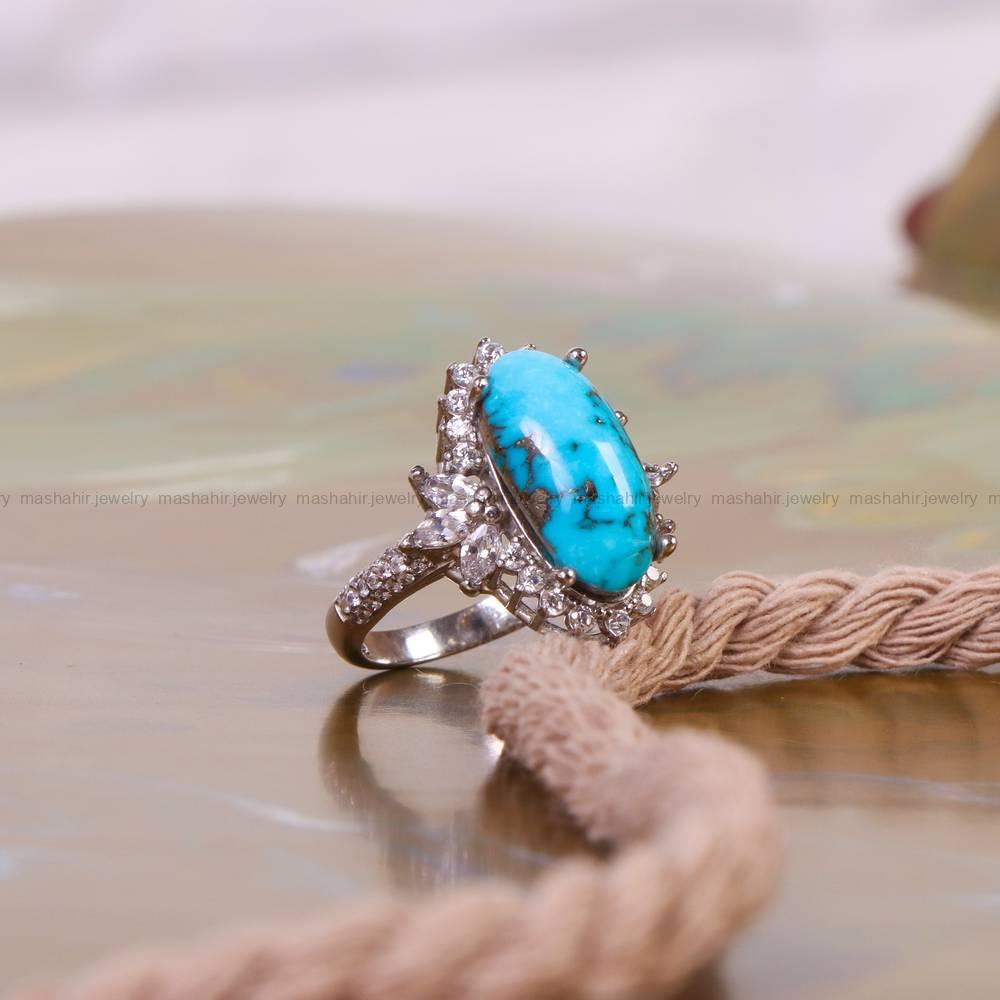 نگشتر فیروزه شجری زنانه کد 6106