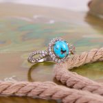 نگشتر فیروزه شجری زنانه کد 6107