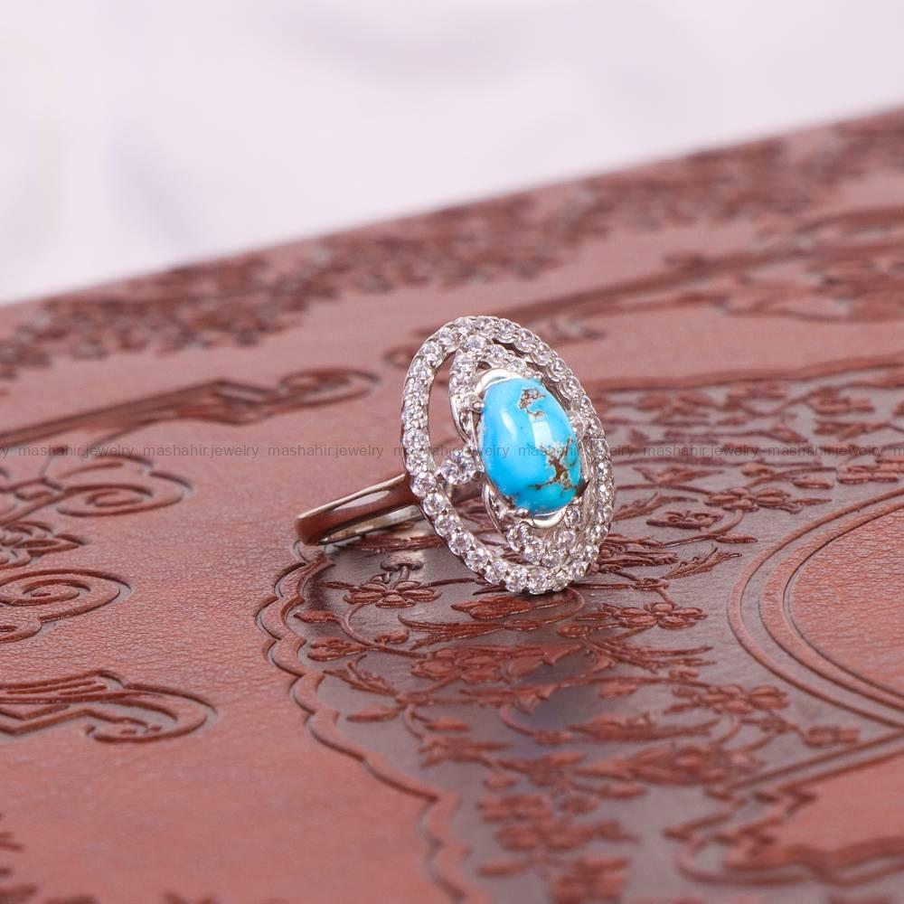 نگشتر فیروزه شجری زنانه کد 6113