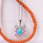 گردنبند فیروزه زنانه کد 6125
