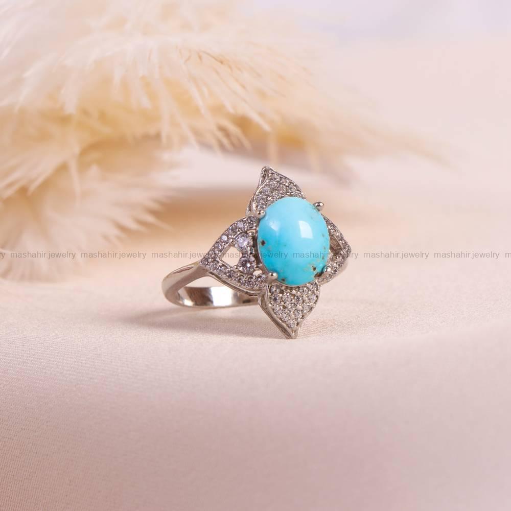 گردنبند فیروزه زنانه کد 6134