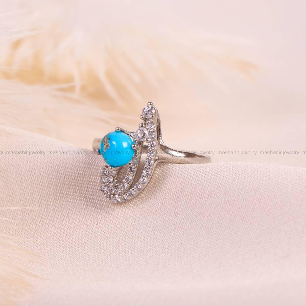 گردنبند فیروزه زنانه کد 6136