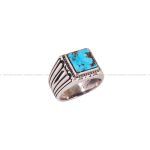 انگشتر فیروزه شجری مردانه کد 3915
