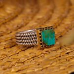 انگشتر فیروزه شجری مردانه کد 3928