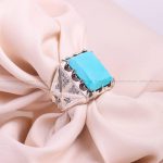 انگشتر فیروزه عجمی مردانه کد 6228