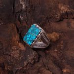 انگشتر فیروزه شجری مردانه کد 6229