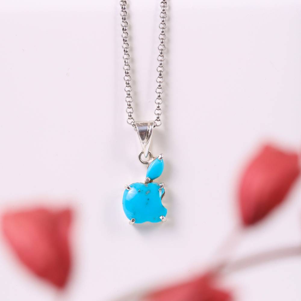 گردنبند فیروزه زنانه کد 6237