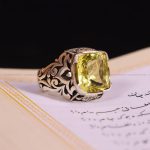 انگشتر سیترین مردانه کد 3999