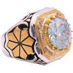 انگشتر مونزانايت مردانه کد 15