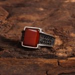 انگشتر عقیق مردانه کد 6763