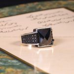 انگشتر عقیق مشکی مردانه کد 6780