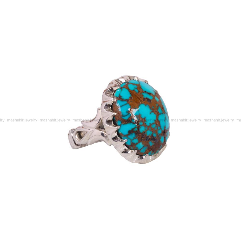 انگشتر فیروزه شجری مردانه کد 6502