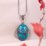 گردنبند فیروزه زنانه کد 6603