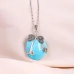گردنبند فیروزه زنانه کد 6608