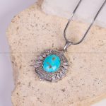 گردنبند فیروزه زنانه کد 6612