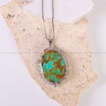 گردنبند فیروزه زنانه کد 6617