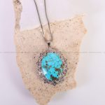 گردنبند فیروزه زنانه کد 6618