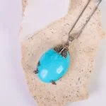 گردنبند فیروزه زنانه کد 6622