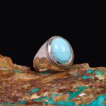 انگشتر فيروزه عجمی مردانه کد 6581