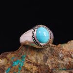 انگشتر فيروزه عجمی مردانه کد 6585