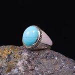 انگشتر فيروزه عجمی مردانه کد 6592