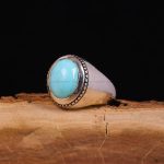 انگشتر فيروزه عجمی مردانه کد 6598