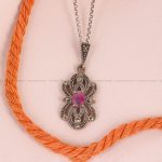 گردنبند یاقوت سرخ زنانه کد 6648