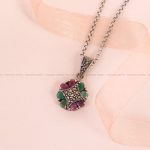 گردنبند یاقوت سرخ زنانه کد 6650