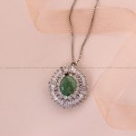 گردنبند زمرد زنانه کد 6657