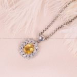 گردنبند سیترین زنانه کد 6667