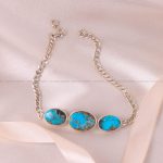 دستبند فیروزه زنانه کد 6676