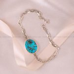 دستبند فیروزه زنانه کد 6679