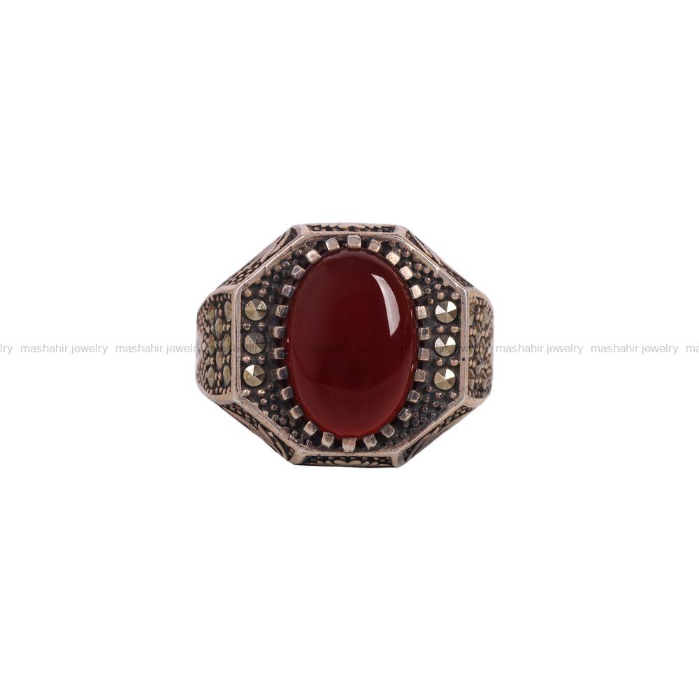 انگشتر عقیق مردانه کد 6715