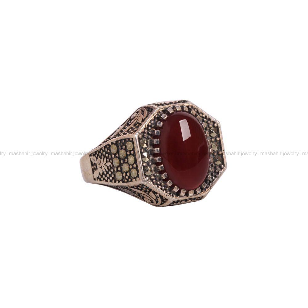 انگشتر عقیق مردانه کد 6715
