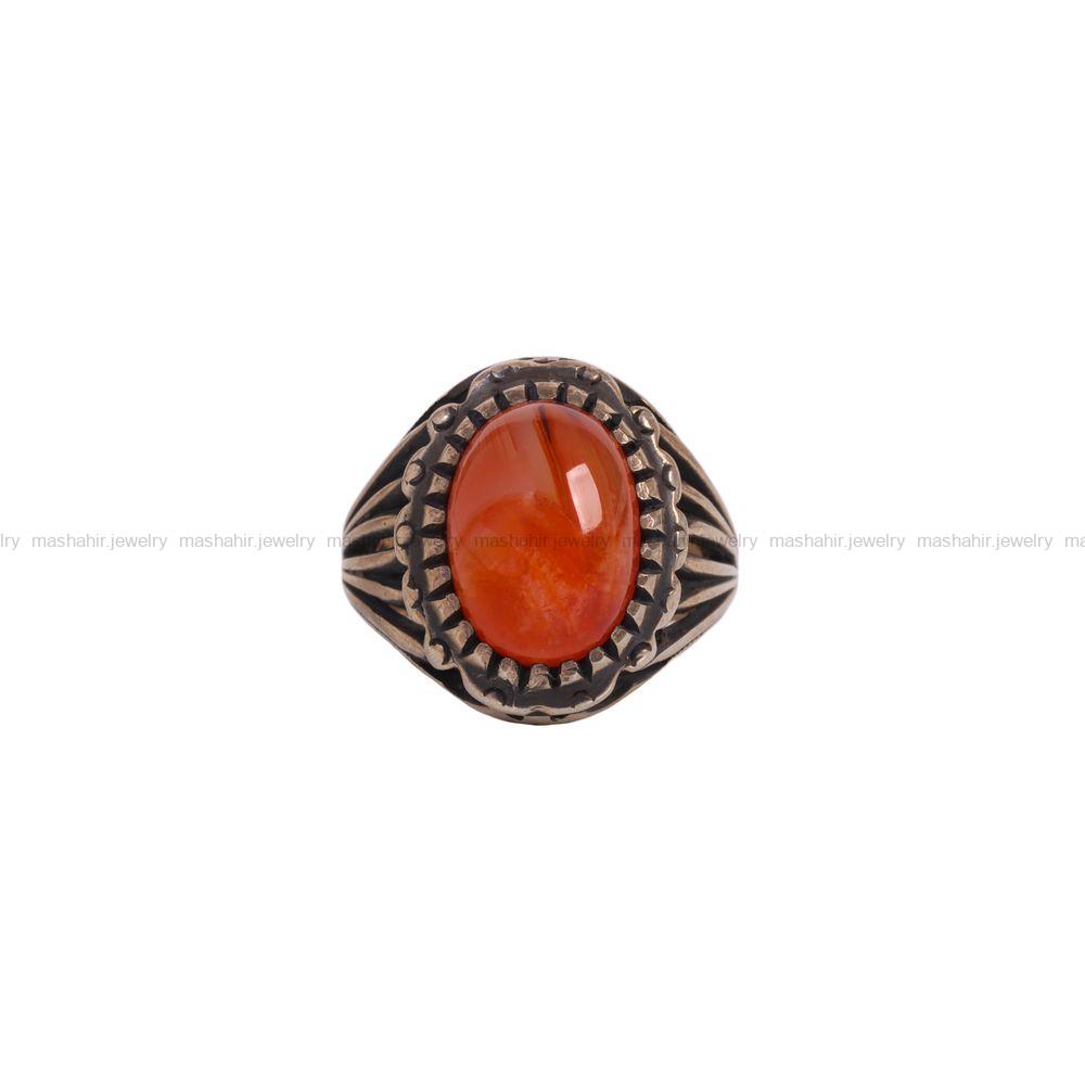 انگشتر عقیق مردانه کد 6728