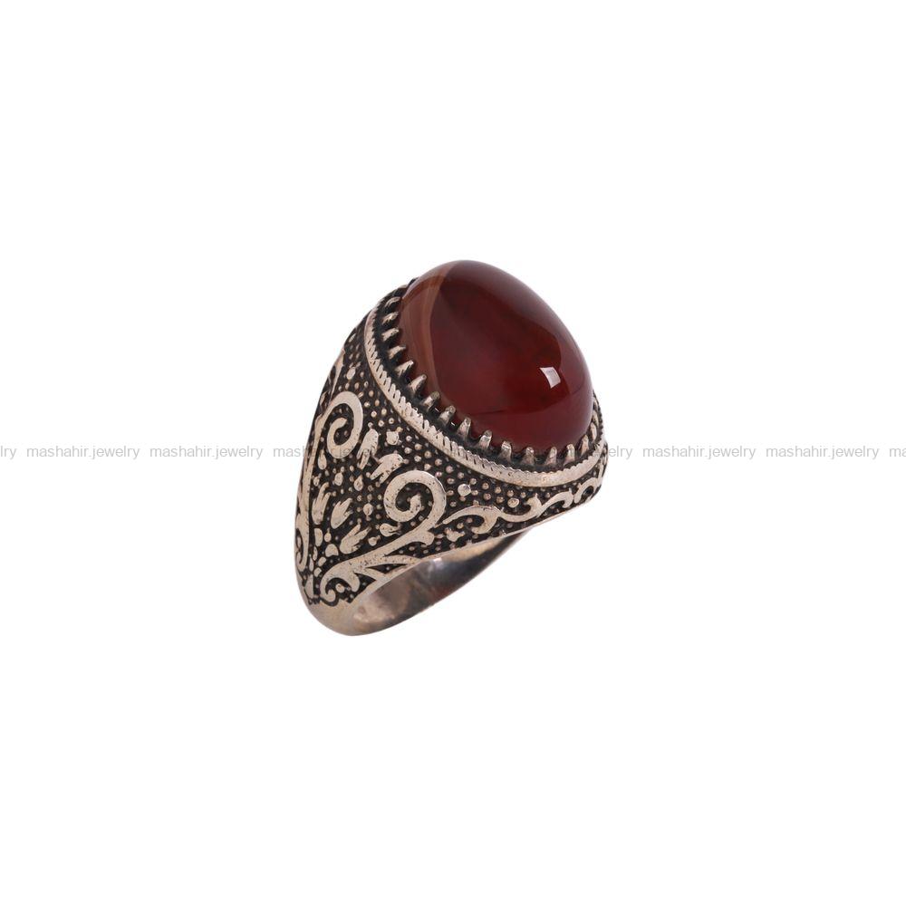 انگشتر عقیق مردانه کد 6759