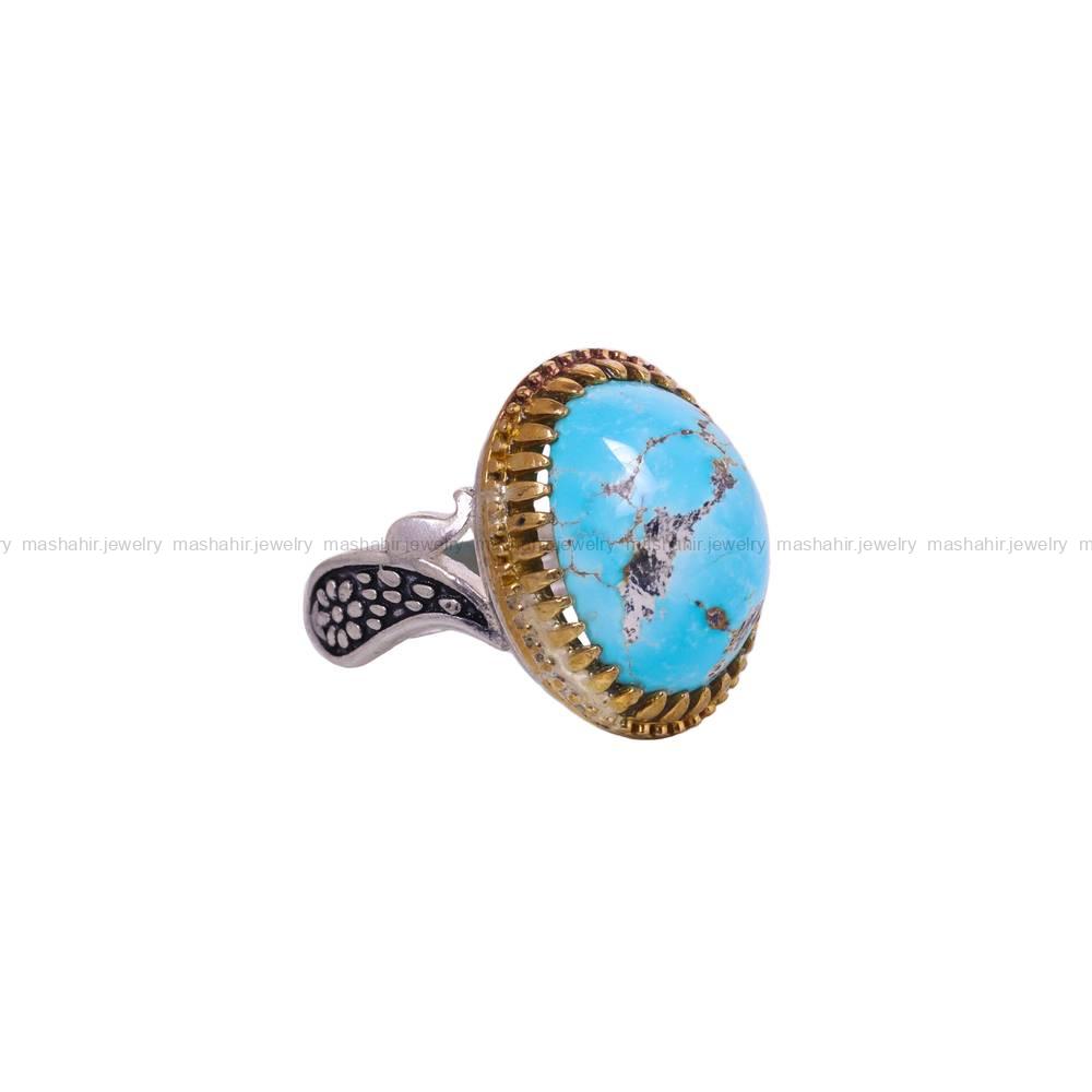 انگشتر فیروزه شجری مردانه کد 6314