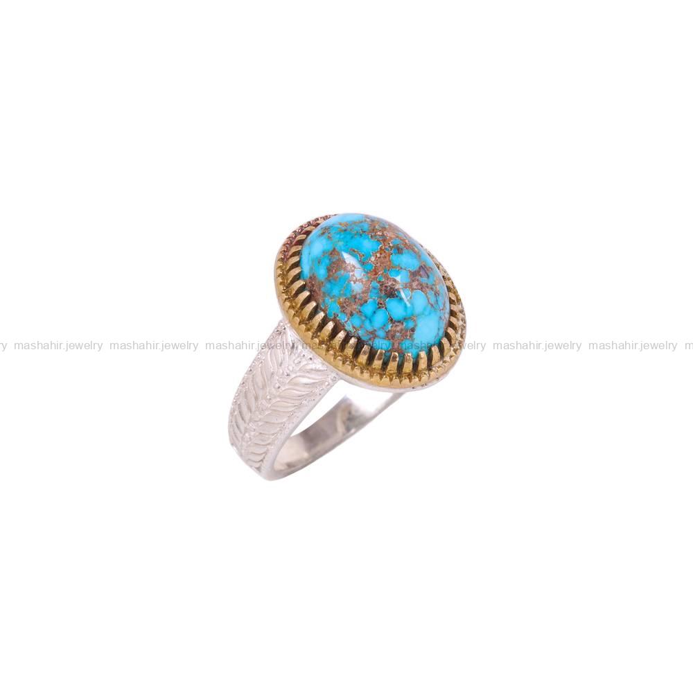 انگشتر فیروزه شجری مردانه کد 6315
